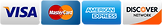 Visa, Mastercard, American Express, Discover accepted